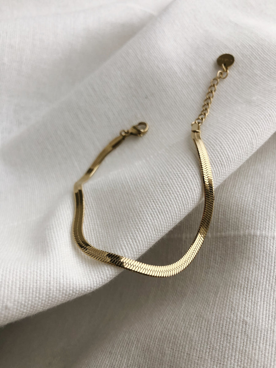 Bracelet flat snake chain