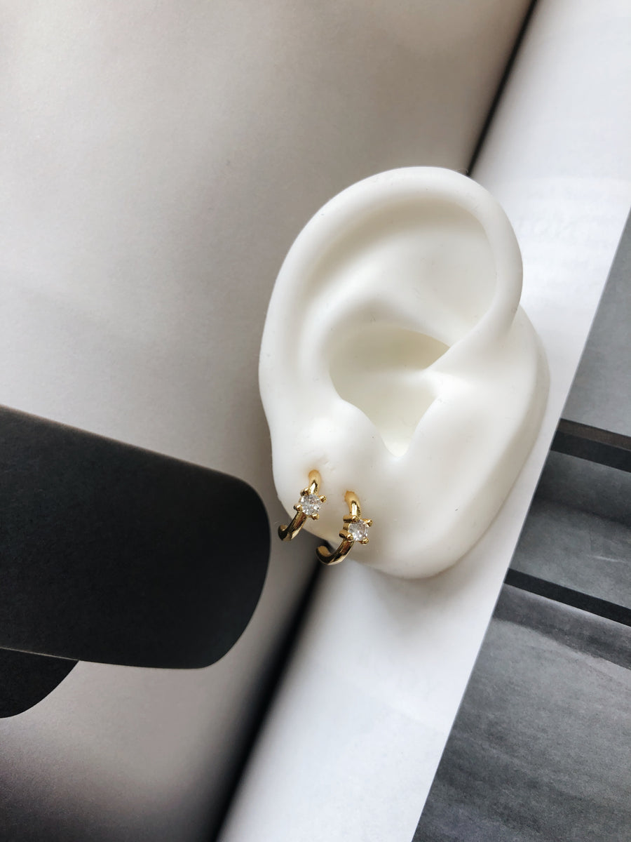 Earrings Aime white